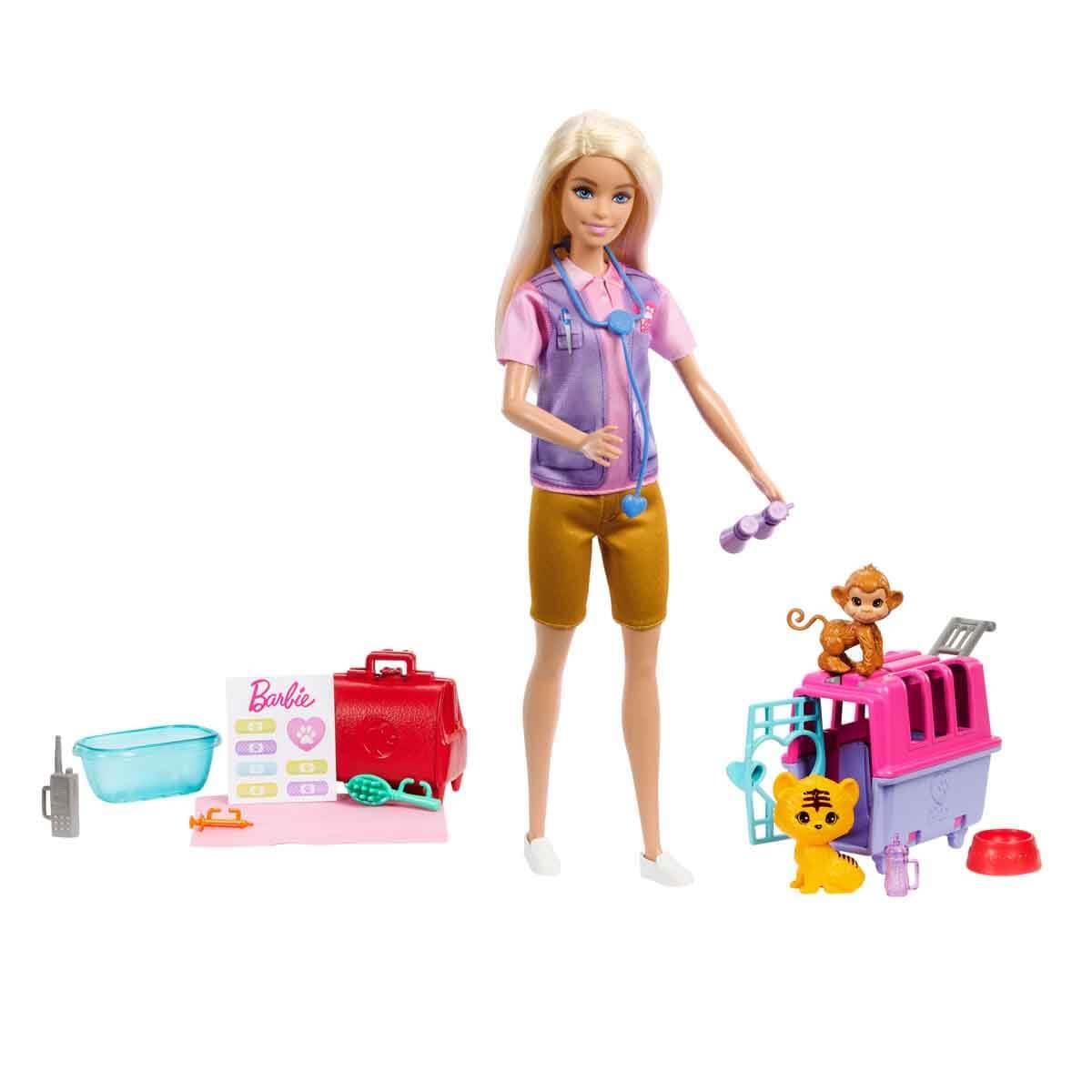 Manken Bebekler, Mattel, Barbie Veteriner Mini Oyun Seti HRG50
