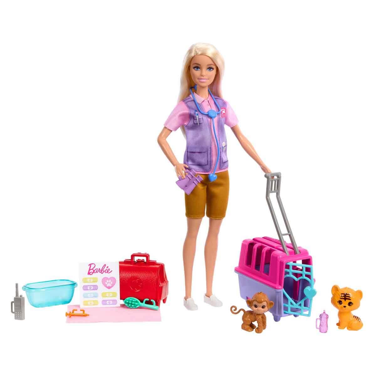 Manken Bebekler, Mattel, Barbie Veteriner Mini Oyun Seti HRG50