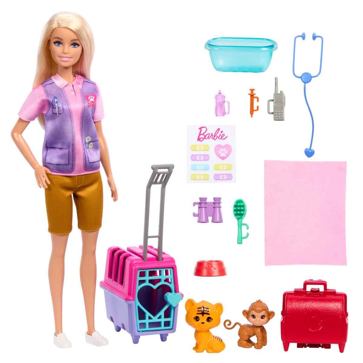 Manken Bebekler, Mattel, Barbie Veteriner Mini Oyun Seti HRG50