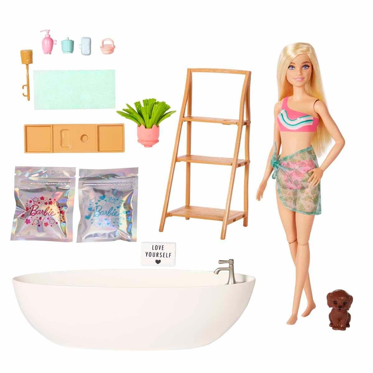 Manken Bebekler, Barbie, Barbie Wellness Barbie'nin Spa Günü Oyun Seti HKT92