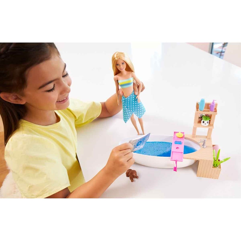 Manken Bebekler, Barbie, Barbie Wellness Barbie'nin Spa Günü Oyun Seti GJN32