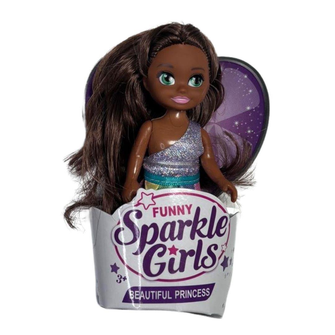 Manken Bebekler, Ceren, CTOY Işıltılı Mini Bebek 74014 Koyu Kahve