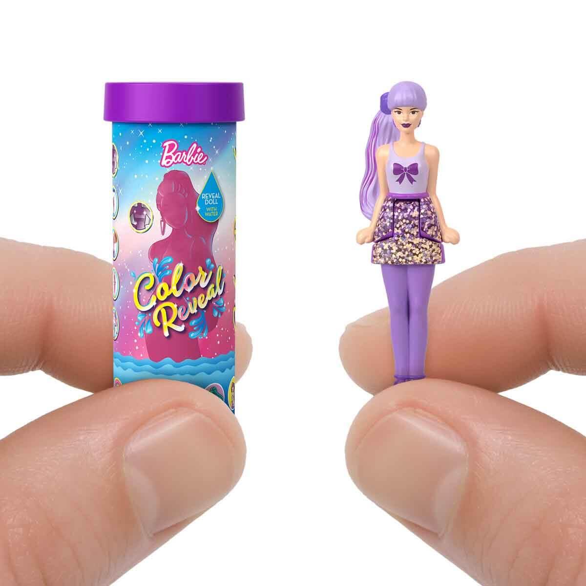 Manken Bebekler, Mattel, Mini BarbieLand Color Reveal Bebek Sürpriz Paket HYF28