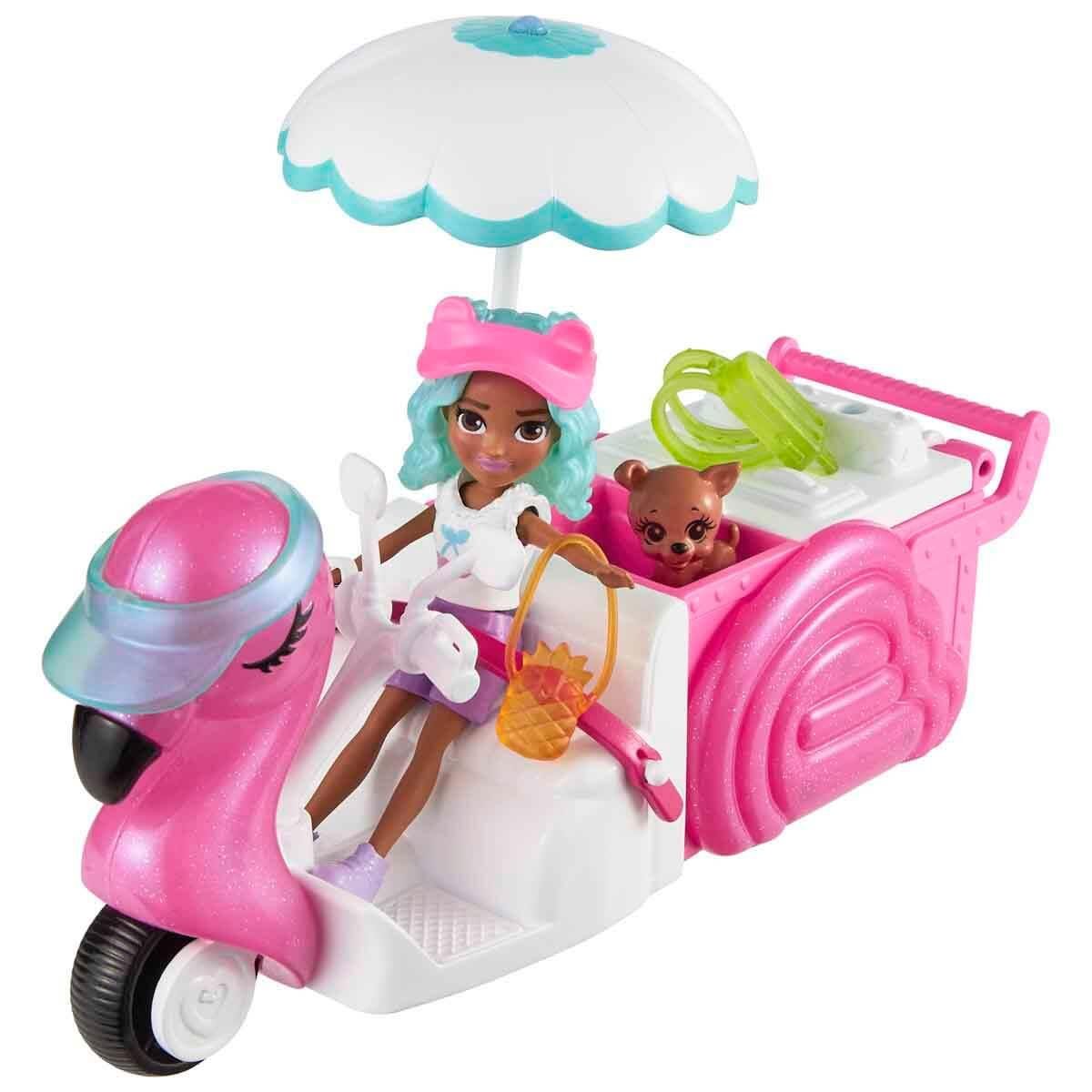 Manken Bebekler, Polly Pocket, Polly Pocket Flamingo Atıştırmalık Arabası HWP24