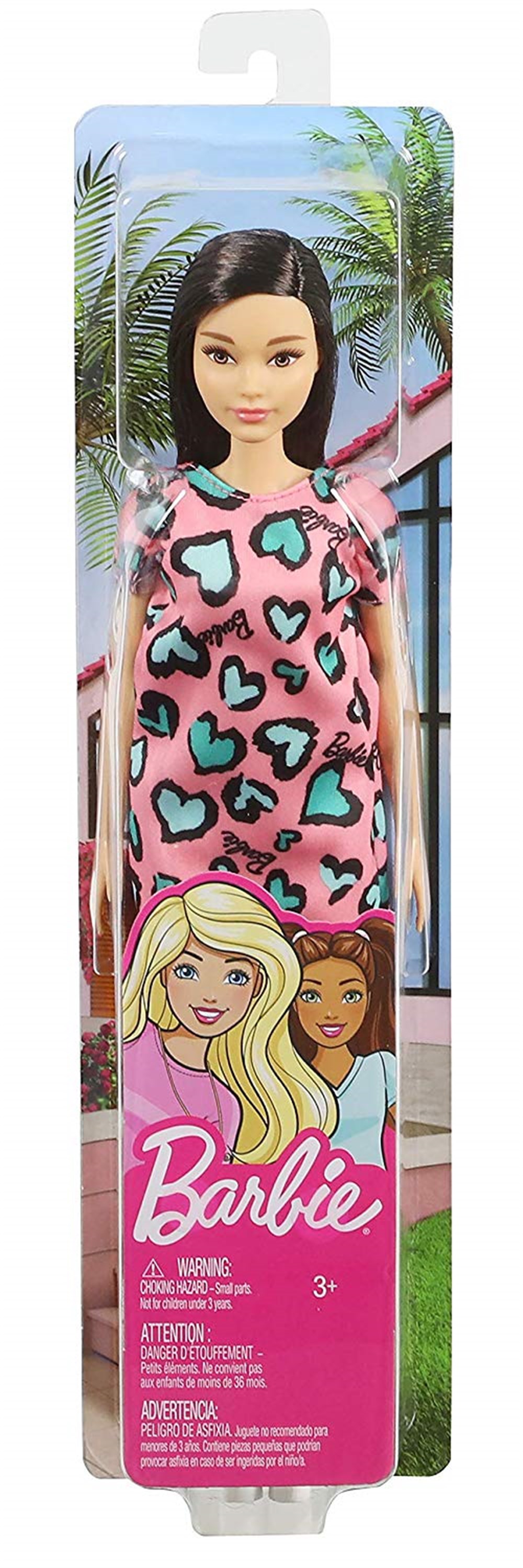 Manken Bebekler, Barbie, Şık Barbie Esmer Kalpli Elbise T7439 GHW46