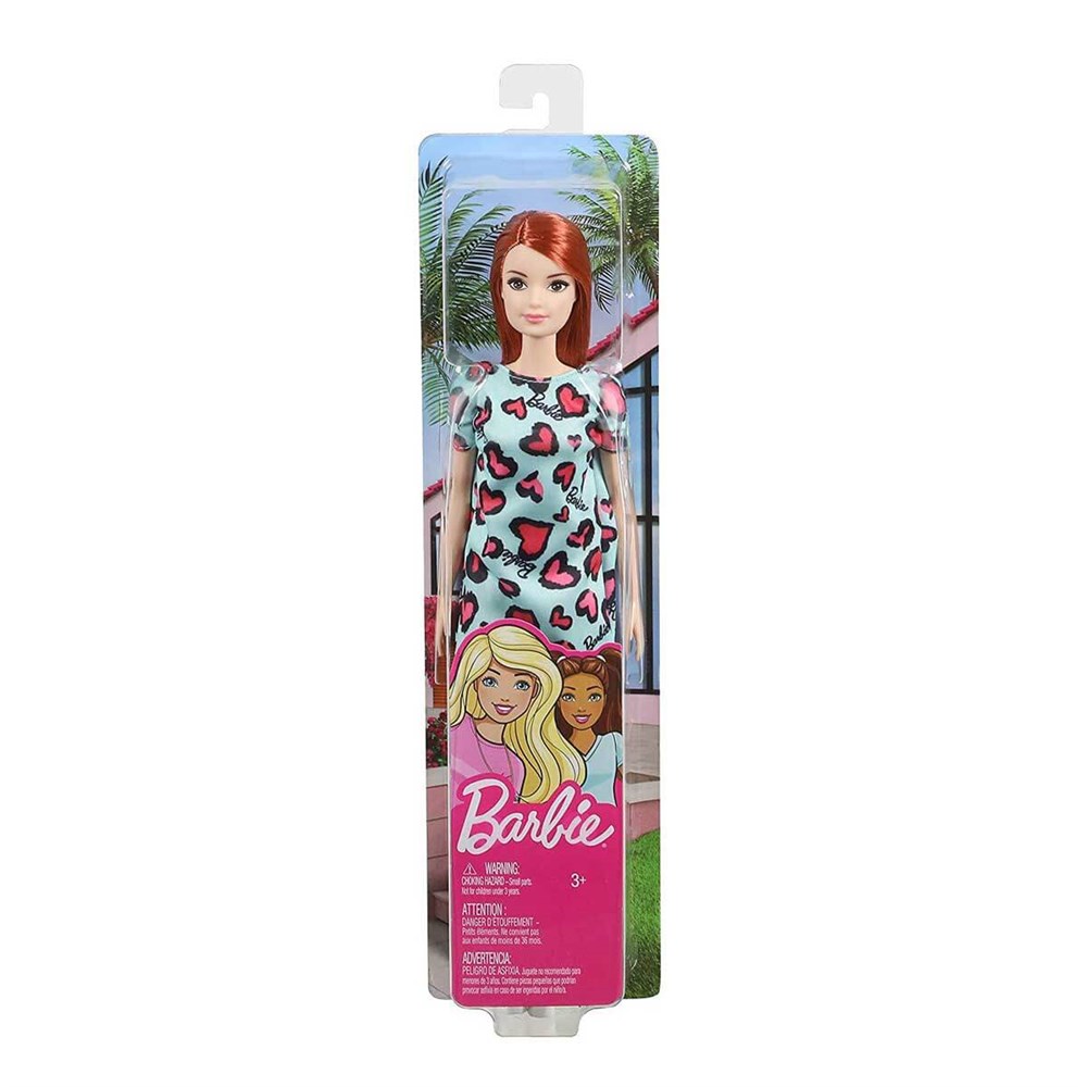 Manken Bebekler, Barbie, Şık Barbie Mavi Kalpli Elbise T7439 GHW48
