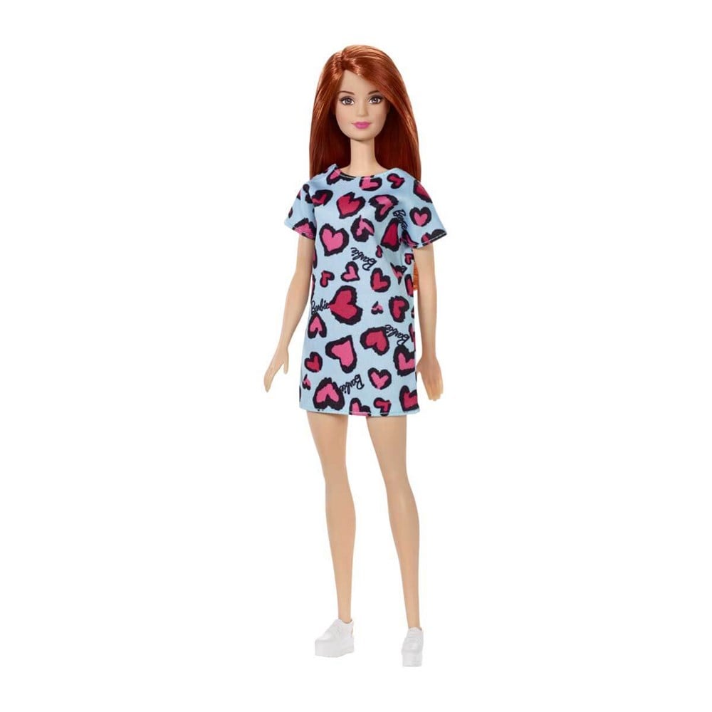 Manken Bebekler, Barbie, Şık Barbie Mavi Kalpli Elbise T7439 GHW48