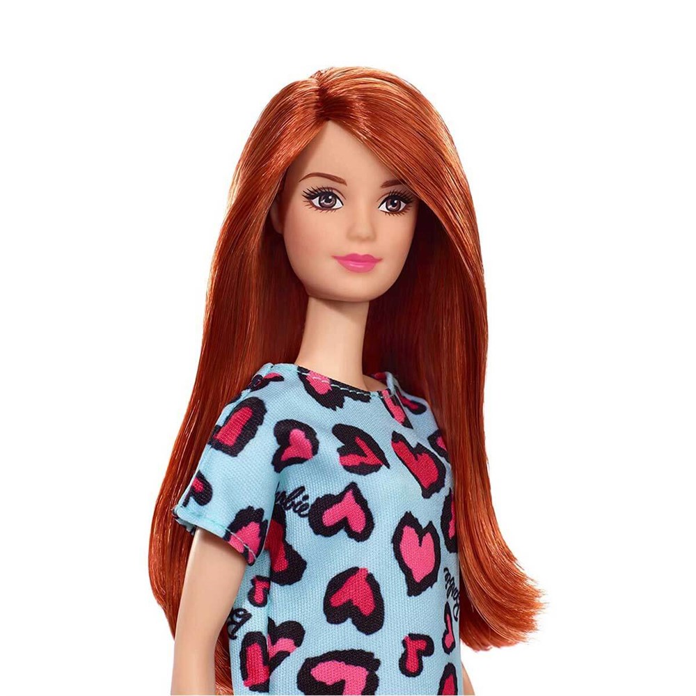 Manken Bebekler, Barbie, Şık Barbie Mavi Kalpli Elbise T7439 GHW48