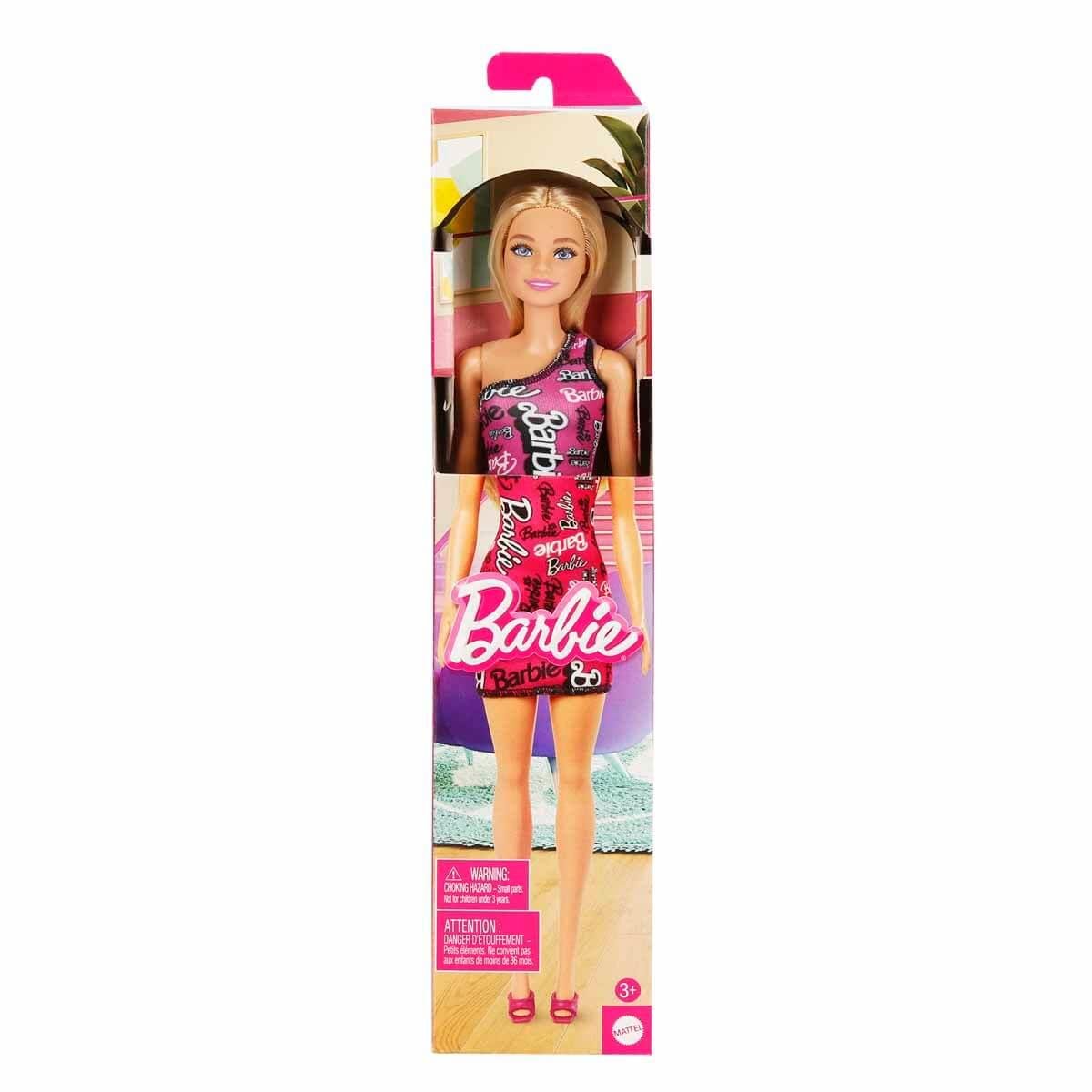 Manken Bebekler, Barbie, Şık Barbie T7439 HRN07 Sarışın Pembe Elbiseli