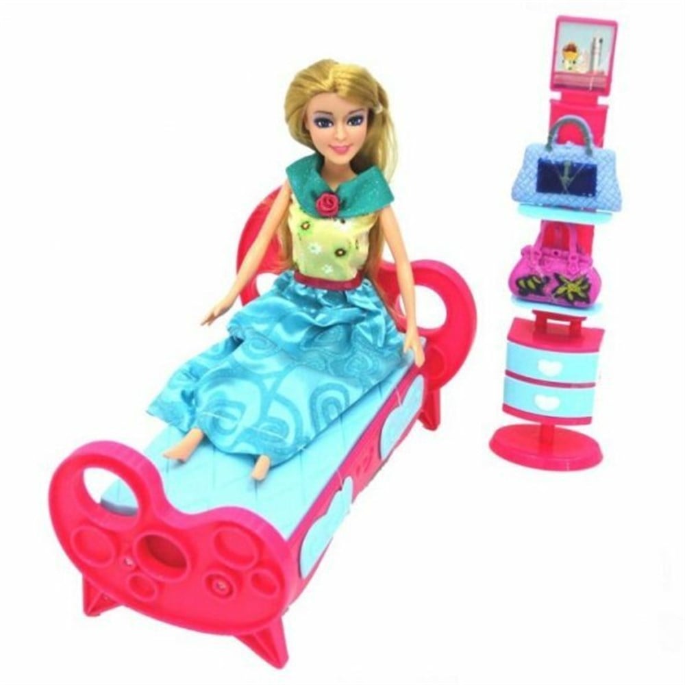 Manken Bebekler, Vardem, Vardem Bebeğim ve Yatak Odası Oyun Seti 57741 Yeşil