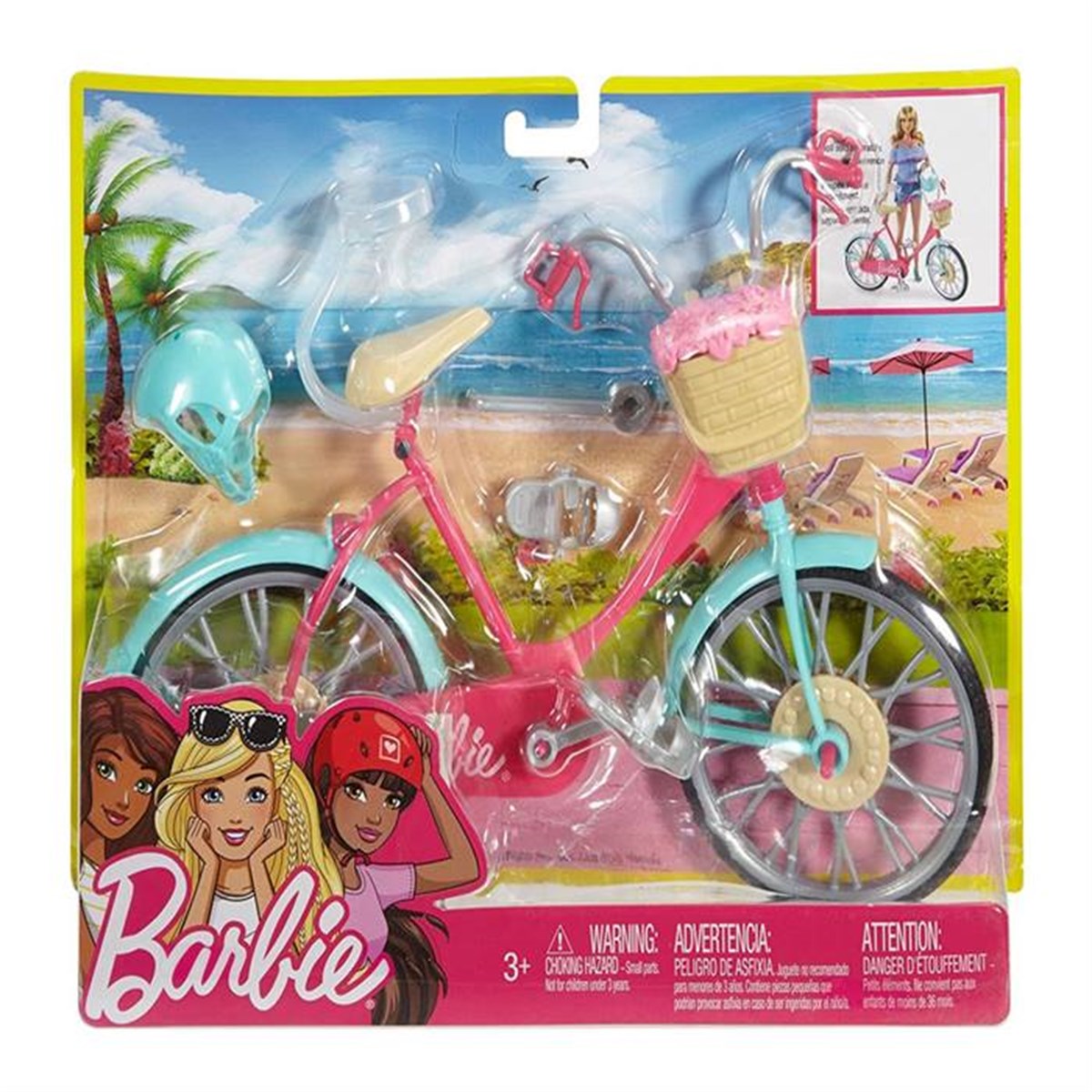 Mattel Barbie Bebek'in Bisikleti DVX55