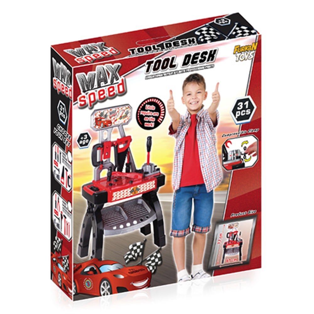 Mesleki Oyuncaklar, Furkan Toys, Max Speed 31 Parça Ayaklı Tamir Seti