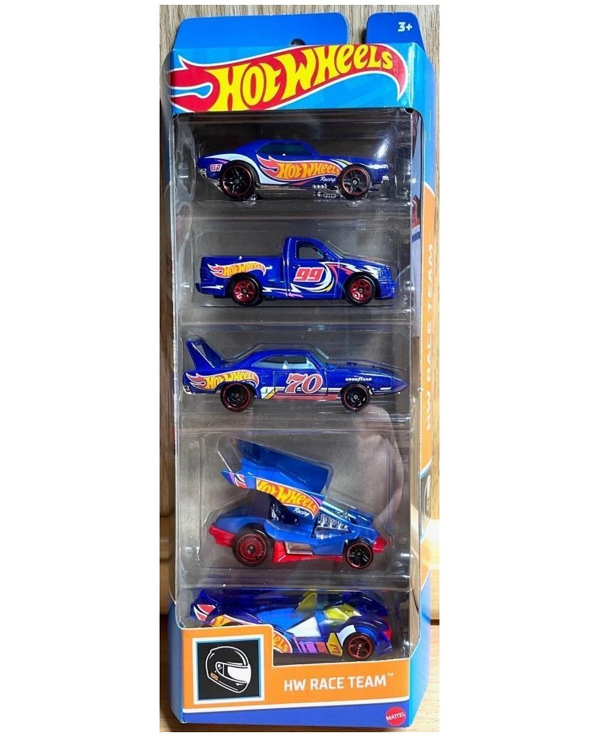 Metal Model Arabalar, Hot Wheels, Hot Wheels 5'li Araba Seti 01806 HFV87 HW Race Team