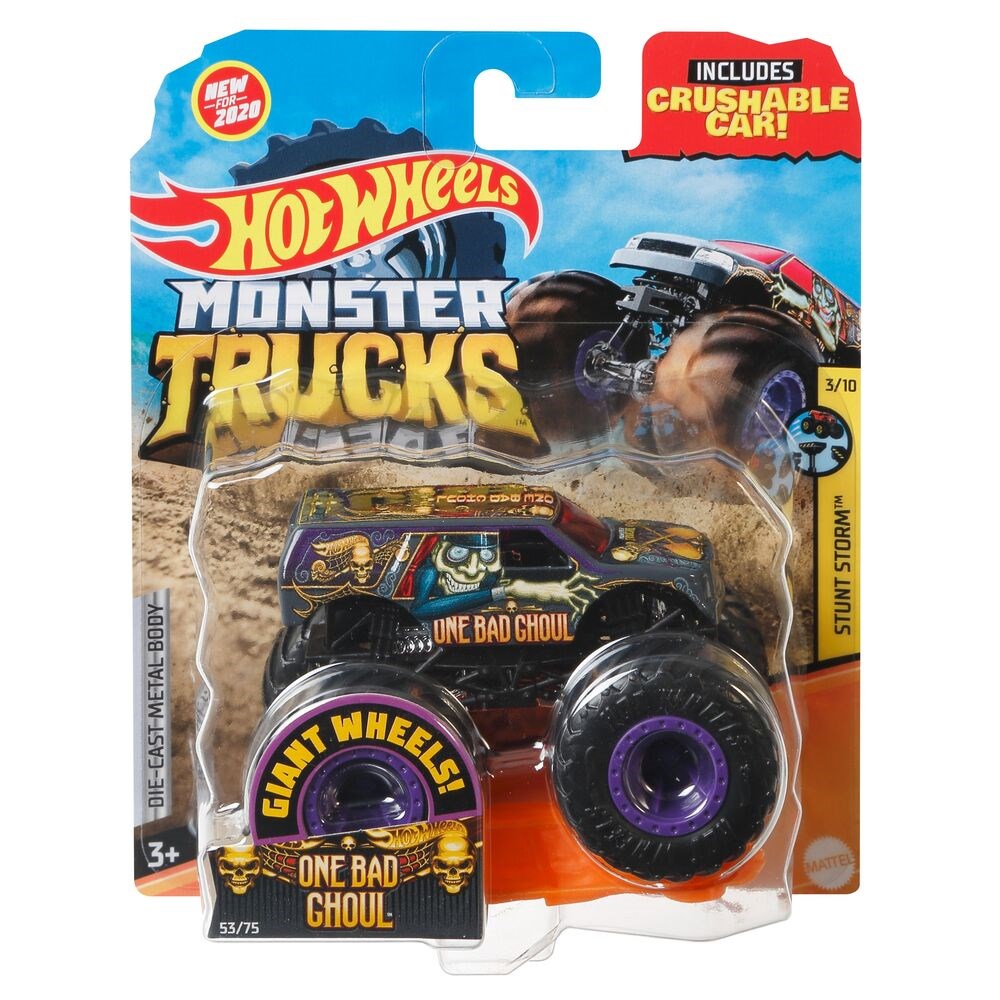Metal Model Arabalar, Hot Wheels, Hot Wheels Monster Trucks 1:64 Arabalar FYJ44 GJD99 One Bad Ghoul