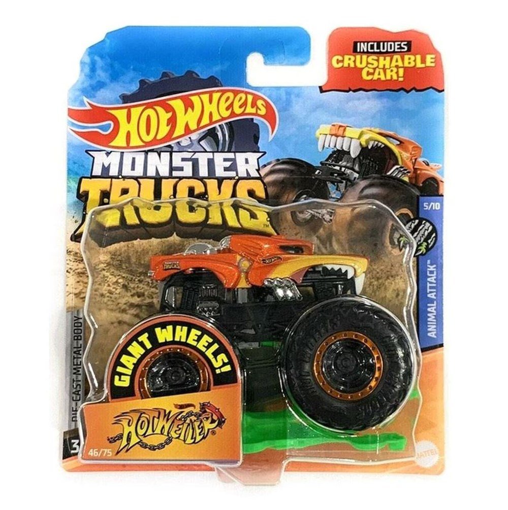 Metal Model Arabalar, Hot Wheels, Hot Wheels Monster Trucks 1:64 Arabalar FYJ44 GJF19 Hotweiler