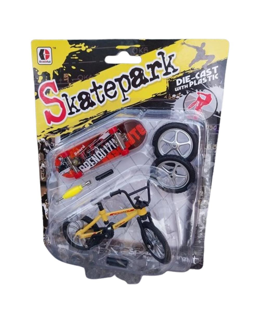 Metal Model Arabalar, OSMAN KIZILKAYA, KZL Sökülebilir Kaykay ve Bisiklet Oyun Seti 97931 Sarı Bisiklet