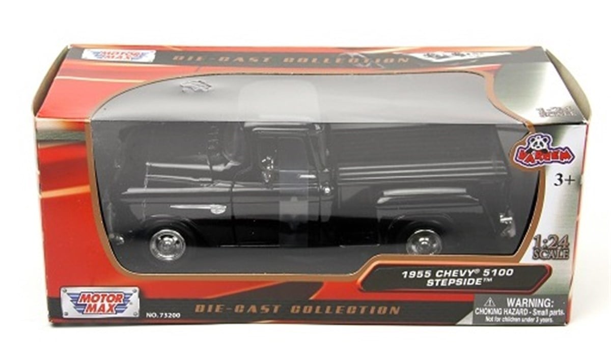 Motormax 1:24 1955 Chevy 5100 Stepside -Siyah Model Araba