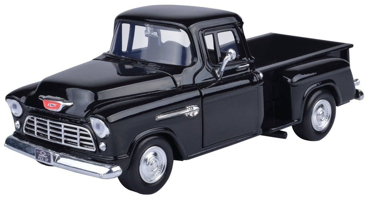 Motormax 1:24 1955 Chevy 5100 Stepside -Siyah Model Araba