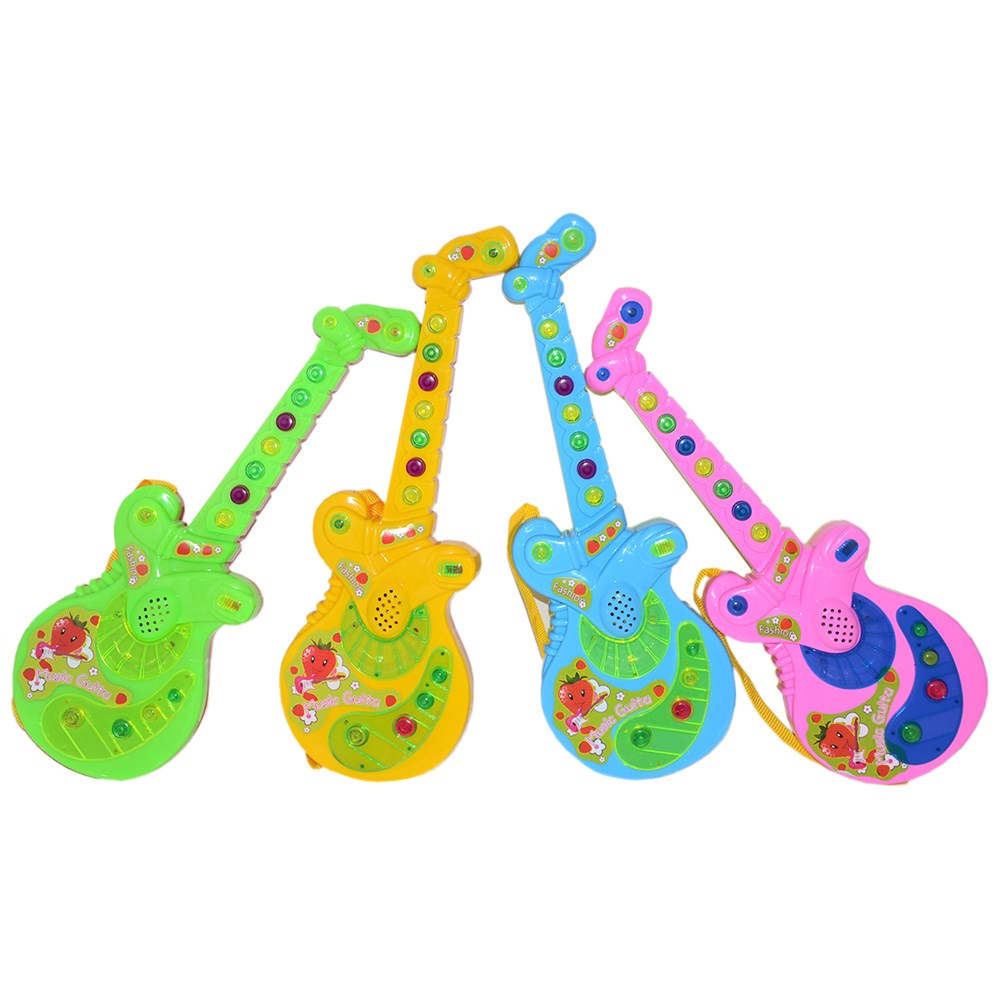 Müzik Aletleri, Can Oyuncak, Türkçe Müzikli Oyuncak Gitar Yeşil Pembe 07188