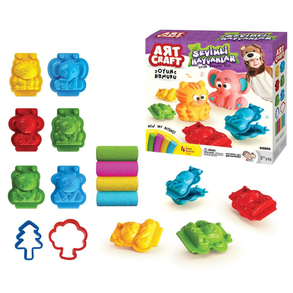 Oyun Hamuru ve Slime, Dede, Art Craft 3D Hayvanlar Oyun Hamuru Seti