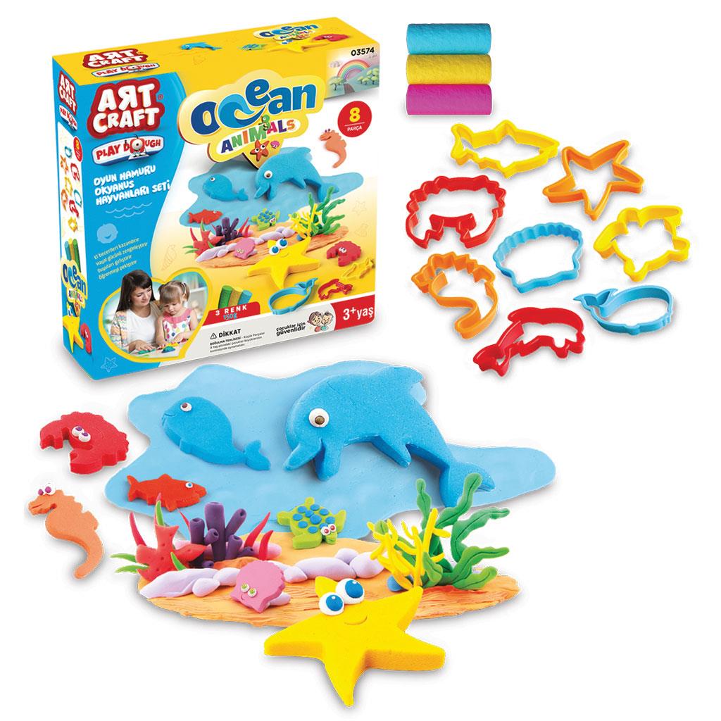 Oyun Hamuru ve Slime, Dede, Art Craft Okyanus Hayvanları Oyun Hamuru Seti
