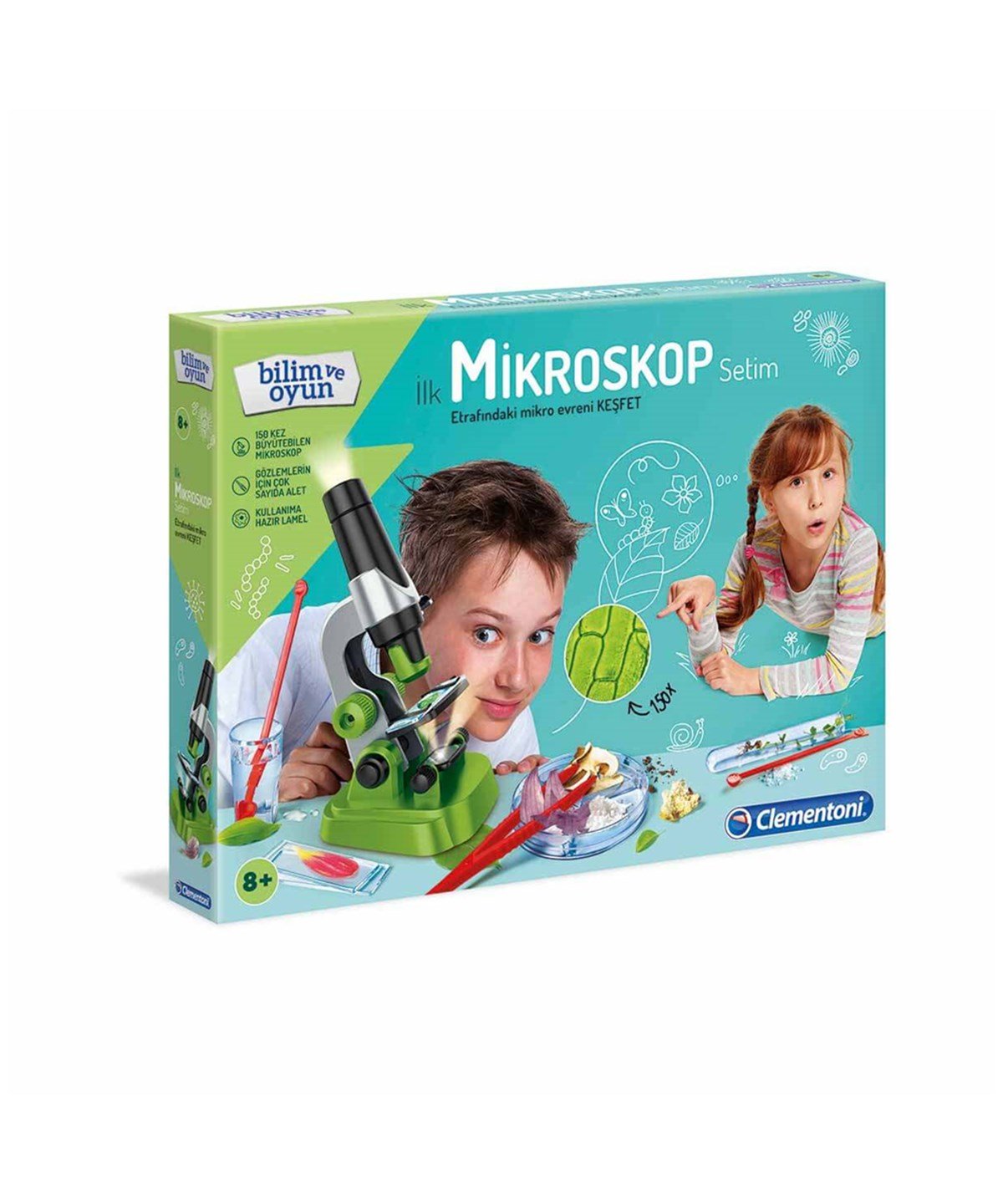 Oyun Hamuru ve Slime, Clementoni, Clementoni Bilim Seti İlk Mikroskop Setim 64963