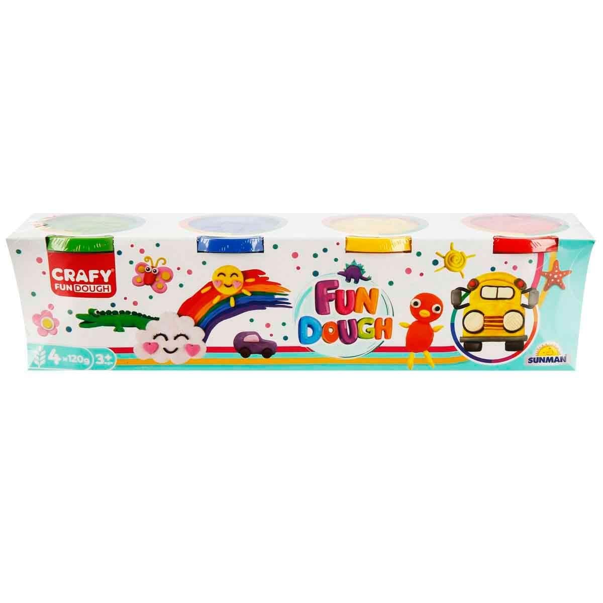 Oyun Hamuru ve Slime, Sunman, Crafy 4'lü Oyun Hamuru 480 g