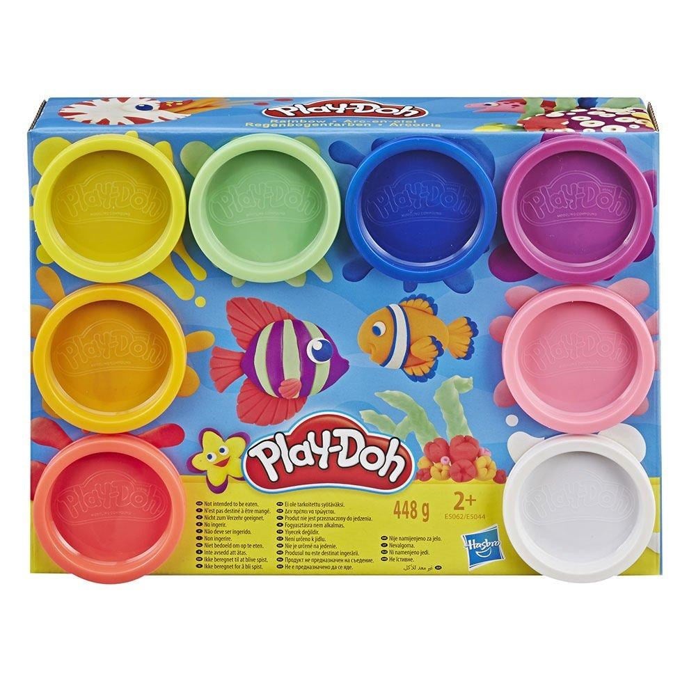 Oyun Hamuru ve Slime, Play-Doh, Play Doh 8li Hamur Gökkuşağı Renkleri E5044 E5062