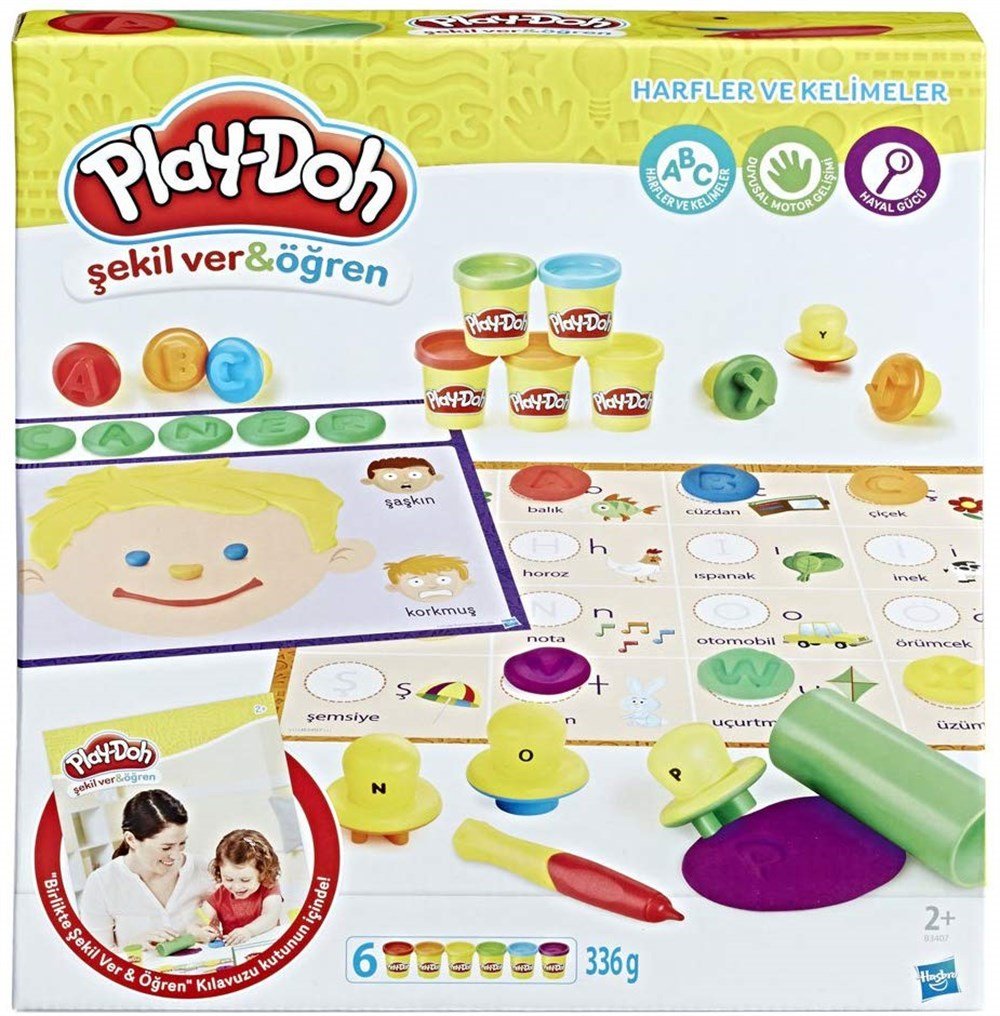 Oyun Hamuru ve Slime, Play-Doh, Play-Doh Harfleri Ve Kelimeleri Öğreniyorum Oyun Hamuru Seti B3407