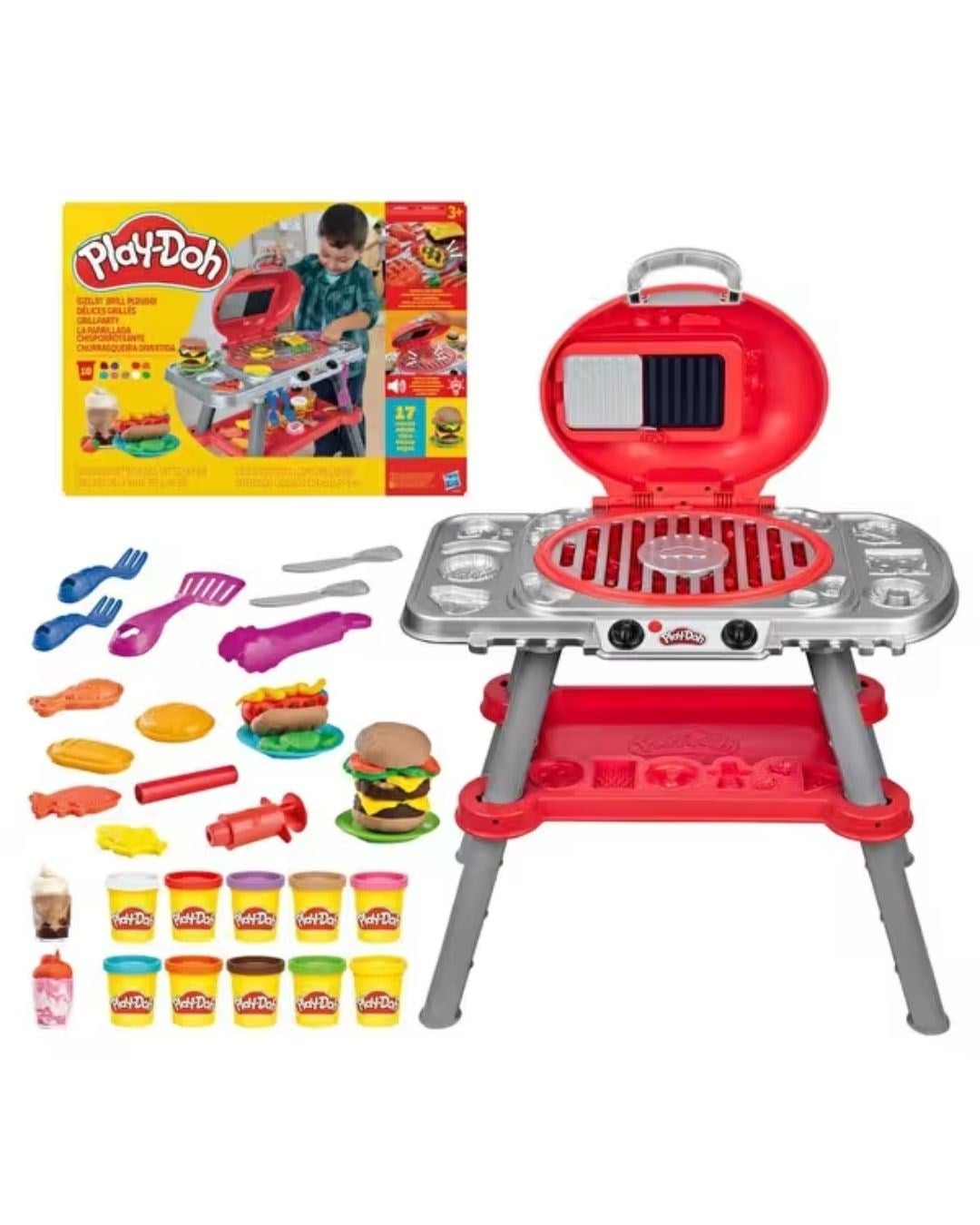 Oyun Hamuru ve Slime, Play-Doh, Play Doh Işıklı ve Sesli Sizzlin Izgara Oyun Seti G0500
