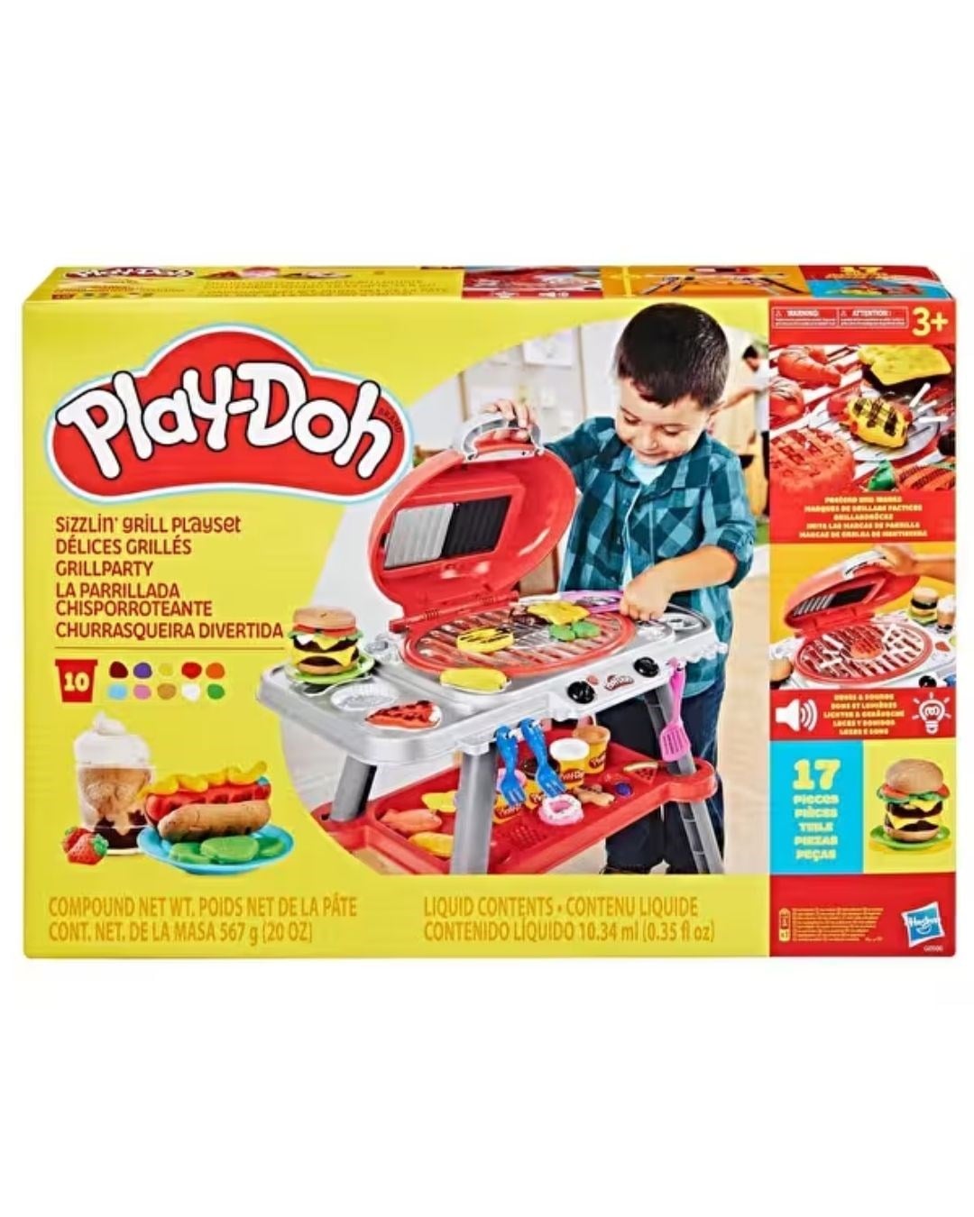 Oyun Hamuru ve Slime, Play-Doh, Play Doh Işıklı ve Sesli Sizzlin Izgara Oyun Seti G0500