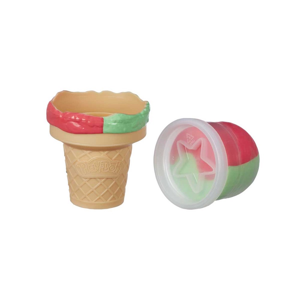 Oyun Hamuru ve Slime, Play-Doh, Play Doh Külahta Dondurma Eğlencesi Oyun Hamur Seti E5332 Yeşil ve Pembe