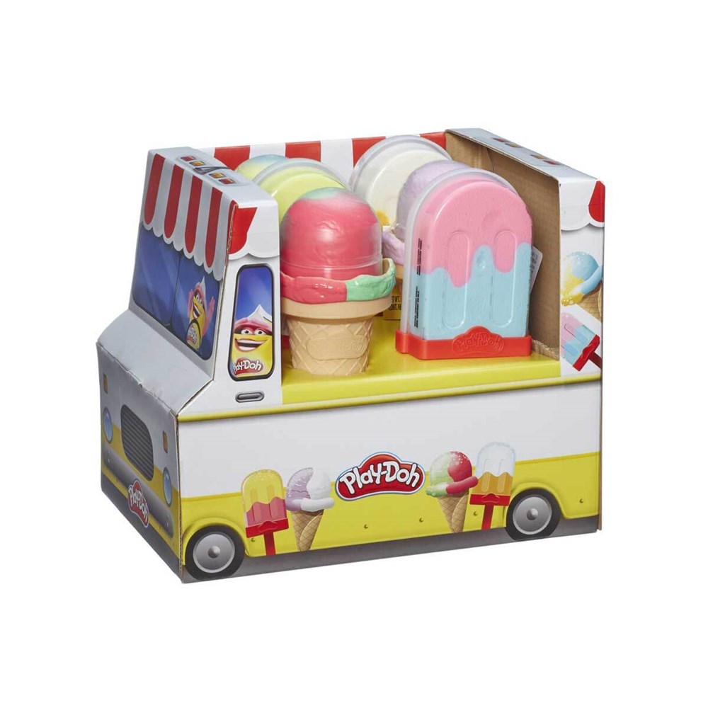 Oyun Hamuru ve Slime, Play-Doh, Play Doh Külahta Dondurma Eğlencesi Oyun Hamur Seti E5332 Yeşil ve Pembe