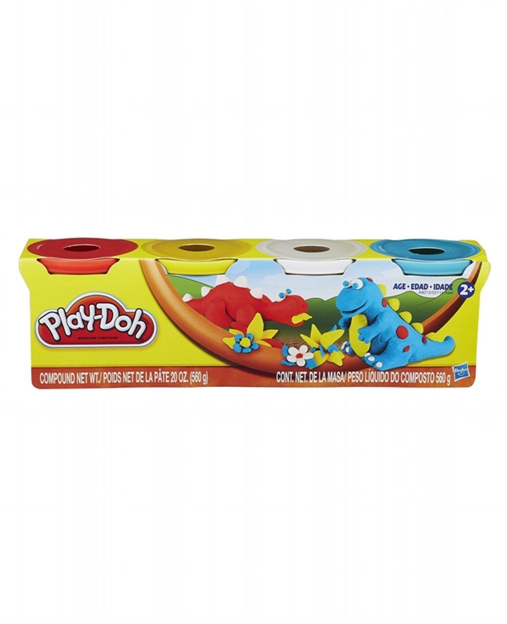 Oyun Hamuru ve Slime, Play-Doh, Play-Doh Oyun Hamuru 4 lü Büyük Boy 560g PlayDoh Vahşi Hayvanlar