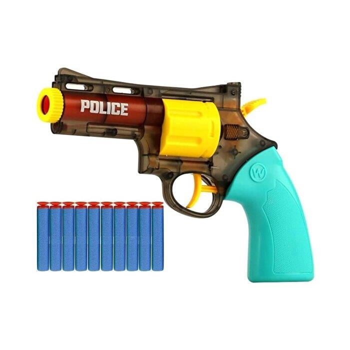 Oyuncak Silahlar, MEGA OYUNCAK, 2'si 1 Arada Dart Atan ve Revolver Su Tabancası 05705 Siyah