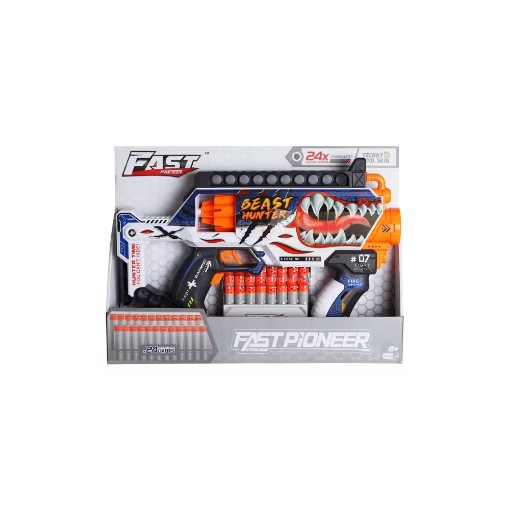 Oyuncak Silahlar, MEGA OYUNCAK, Fast Pioneer Beast Hunter 24 Mermili Dart Atan Tabanca