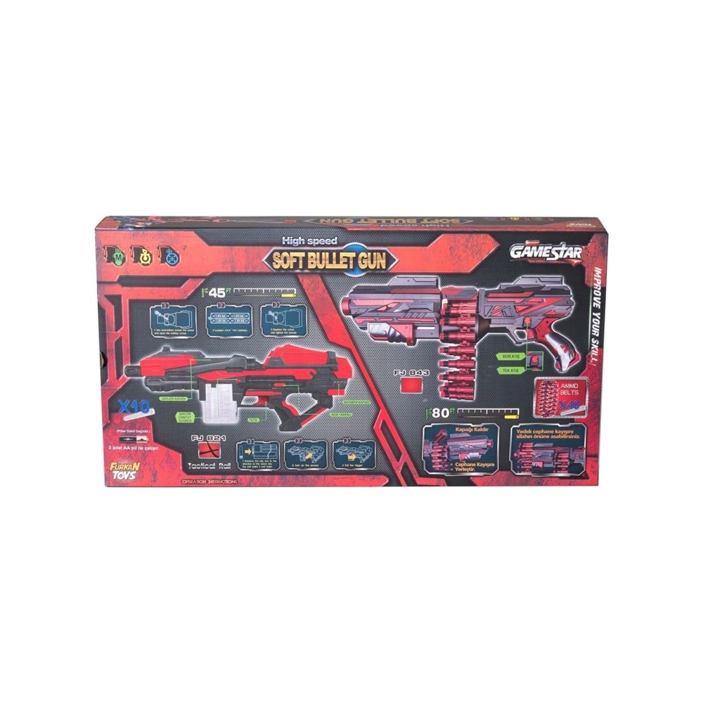 Oyuncak Silahlar, Furkan Toys, Gamestar Cephane Kayışlı Uzay Tüfeği FR37906