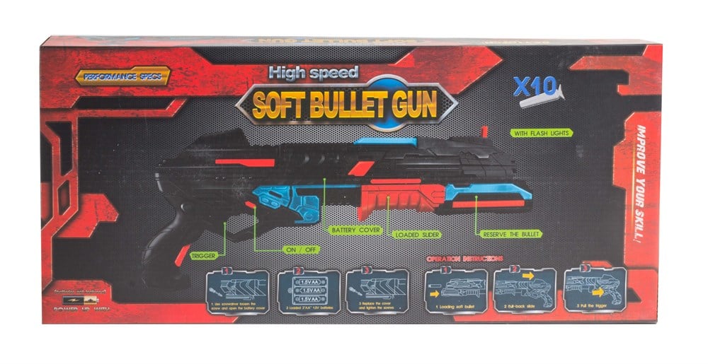 Oyuncak Silahlar, Furkan Toys, Gamestar Işıklı Pompalı Uzay Tabancası FR37647