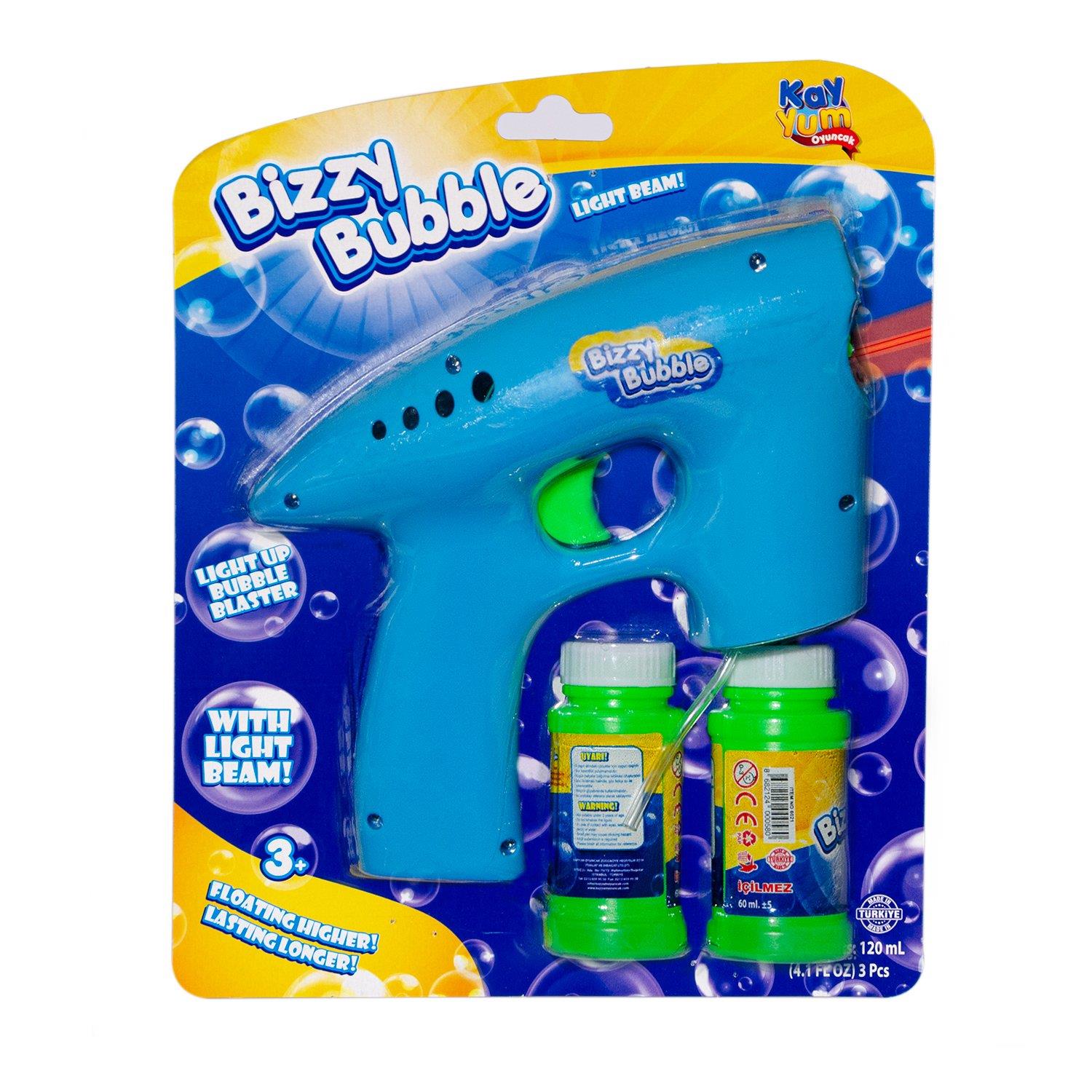 Oyuncak Silahlar, KAYYUM OYUNCAK, Kayyum Büyük Pilli Işıklı Köpük Tabancası 00573 Mavi