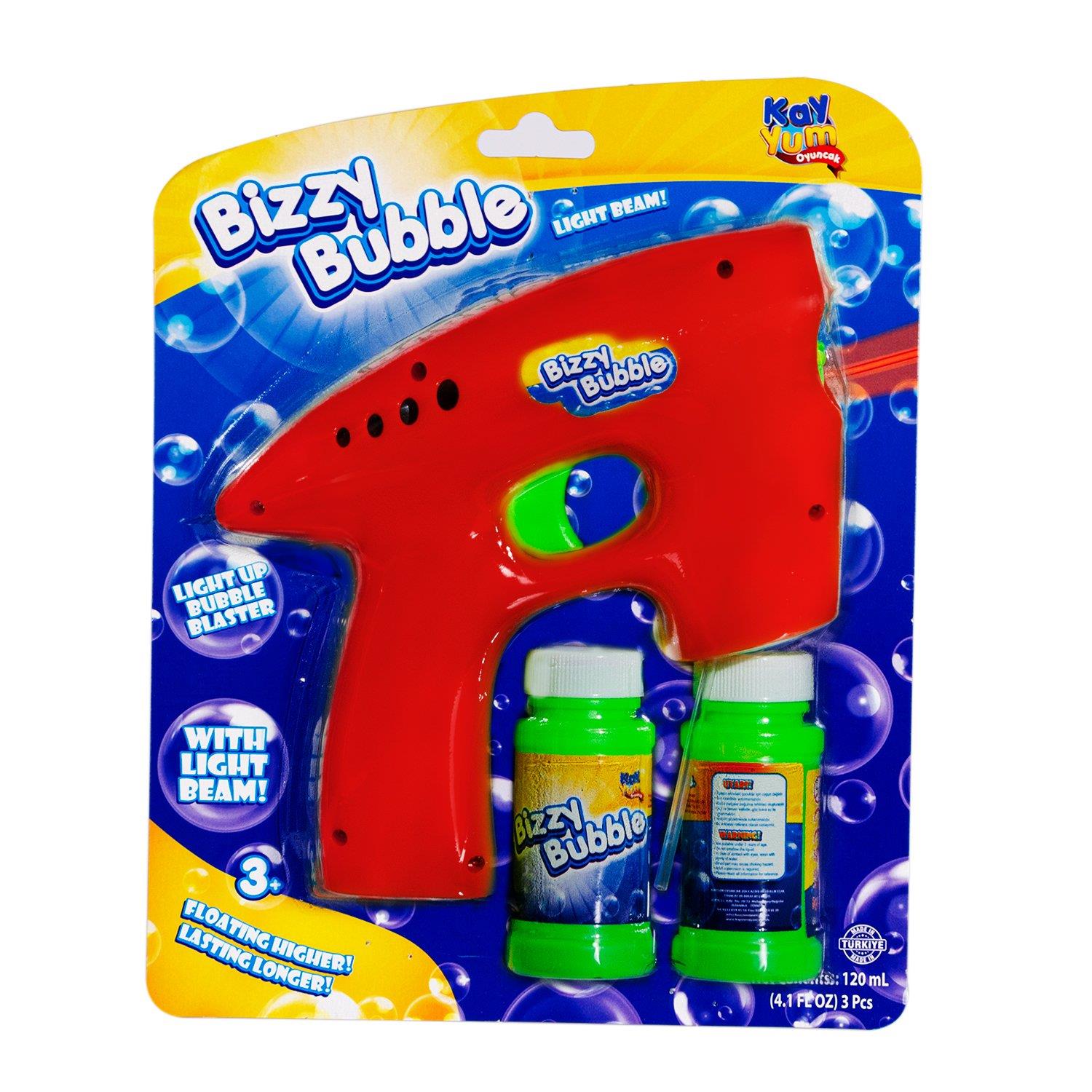 Oyuncak Silahlar, KAYYUM OYUNCAK, Kayyum Büyük Pilli Işıklı Köpük Tabancası 00573 Kırmızı