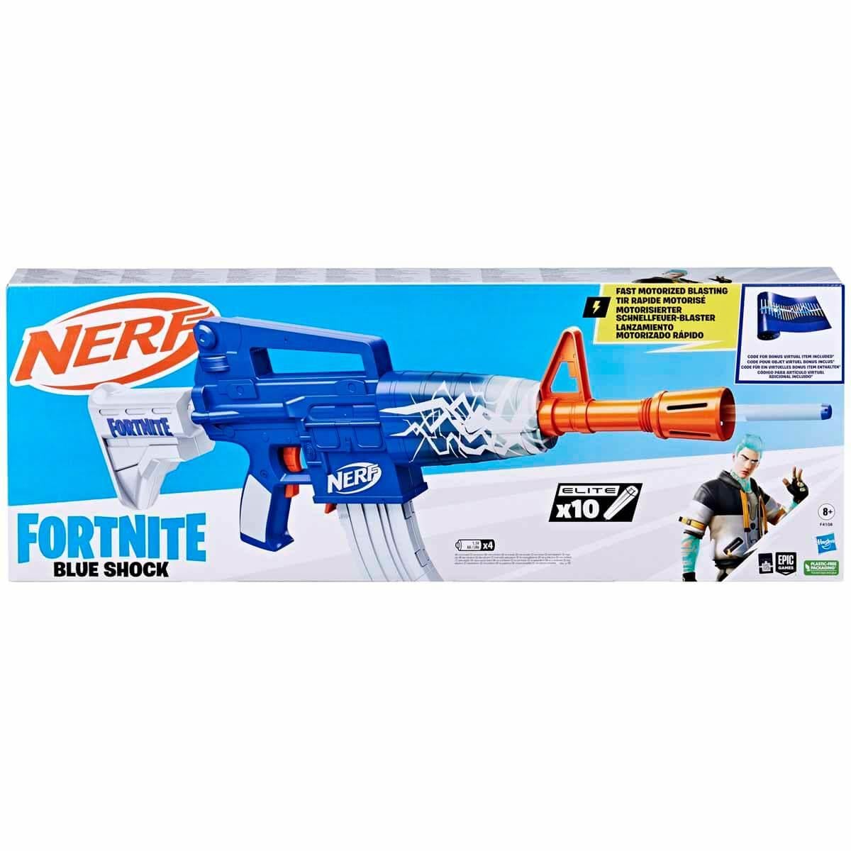 Oyuncak Silahlar, Nerf, Nerf Fortnite Blue Shock F4108