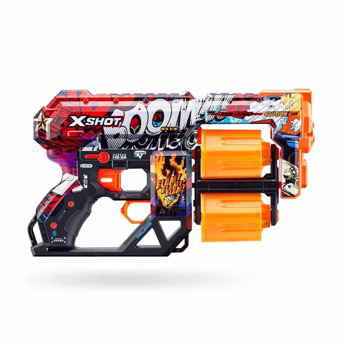 Oyuncak Silahlar, Sunman, X-Shot Skins Dread 12 Mermili Sünger Dart Atan Silah 31 cm S01036517 Boom
