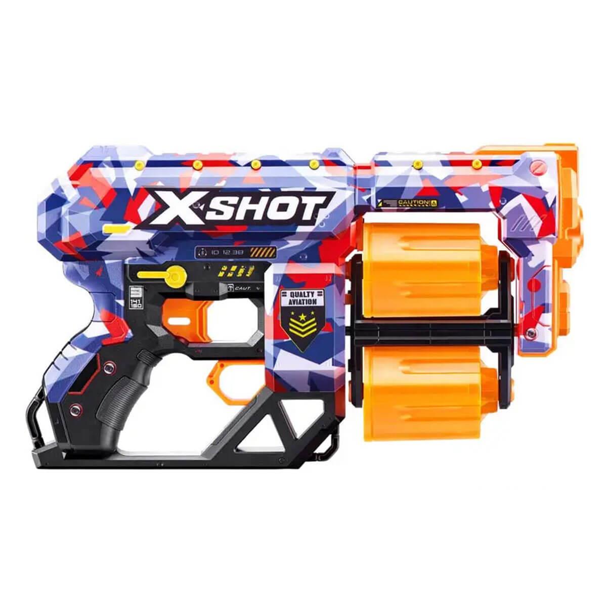 Oyuncak Silahlar, SUNMAN, X-Shot Skins Dread 12 Mermili Sünger Dart Atan Silah 31 cm 37848 Malice