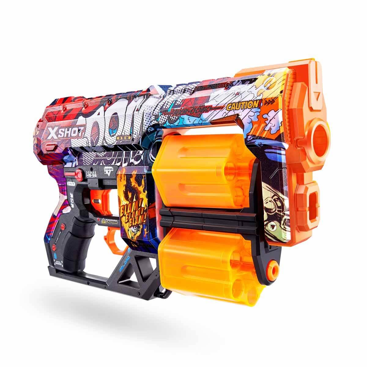 Oyuncak Silahlar, Sunman, X-Shot Skins Dread 12 Mermili Sünger Dart Atan Silah 31 cm S01036517 Boom