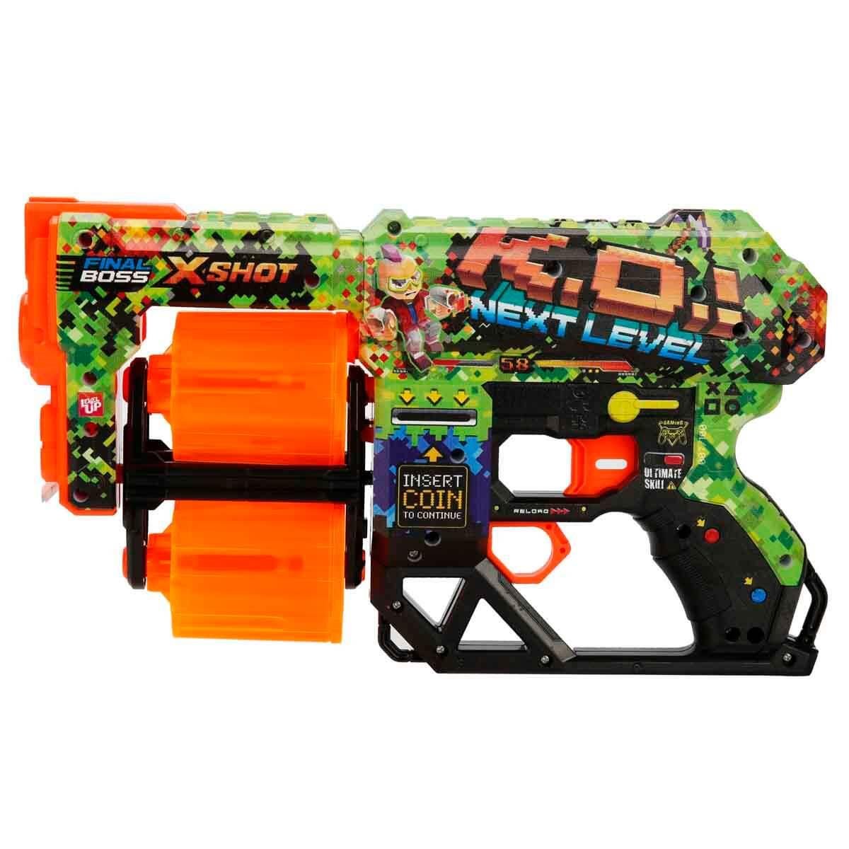 Oyuncak Silahlar, SUNMAN, X-Shot Skins Dread 12 Mermili Sünger Dart Atan Silah 31 cm 37848 K.O.