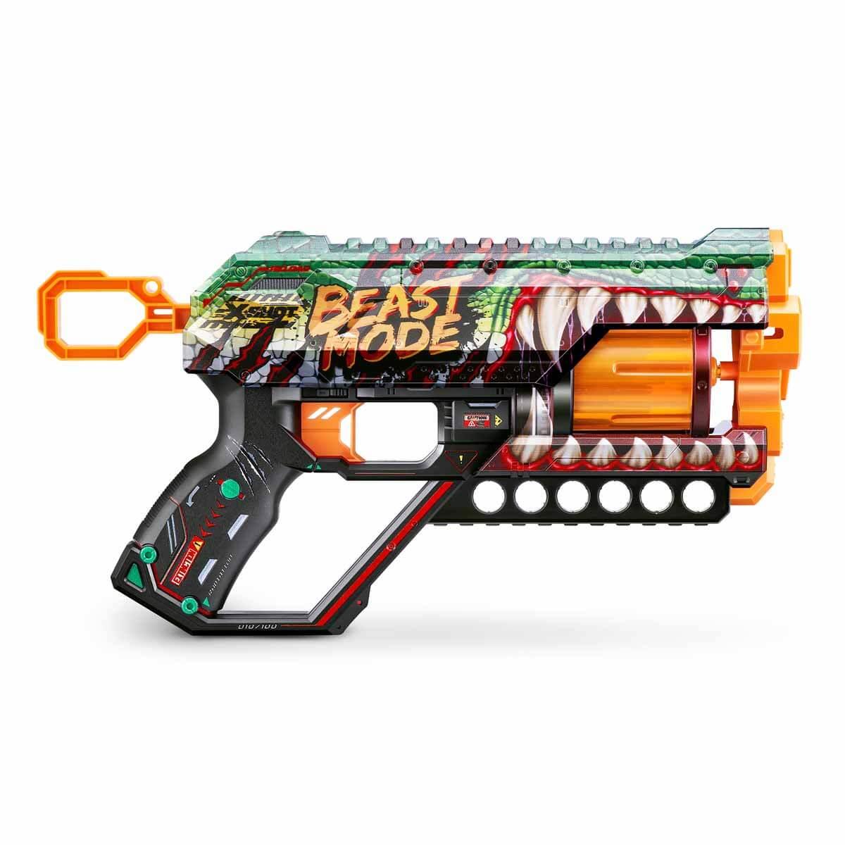 Oyuncak Silahlar, Sunman, X-Shot Skins Griefer 12 Mermili Sünger Dart Atan Silah 32 cm S00036561 Beast Out
