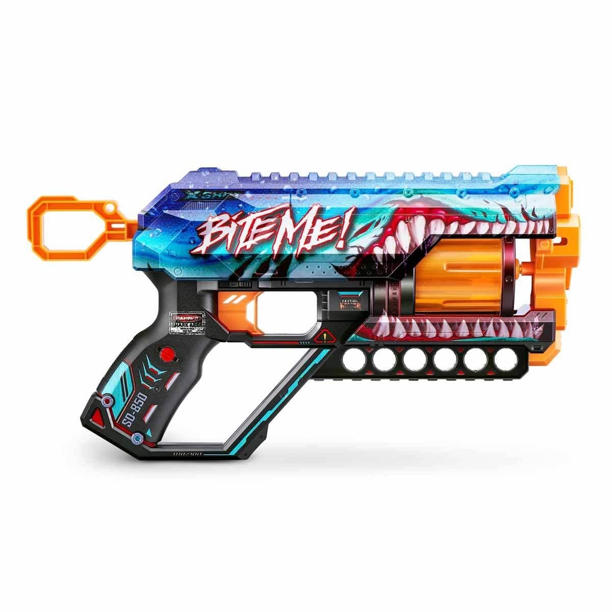 Oyuncak Silahlar, Sunman, X-Shot Skins Griefer 12 Mermili Sünger Dart Atan Silah 32 cm S00036561 Shark Thrasher