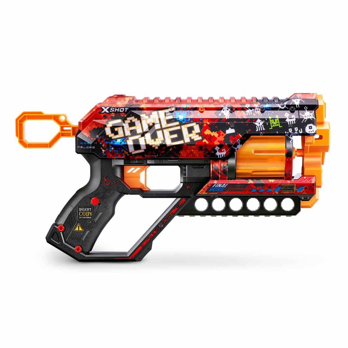 Oyuncak Silahlar, Sunman, X-Shot Skins Griefer 12 Mermili Sünger Dart Atan Silah 32 cm S00036561 Game Over
