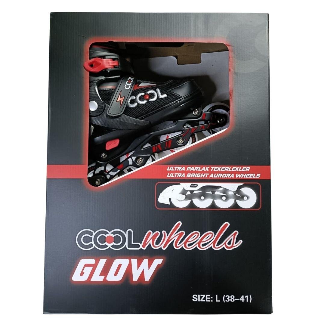 Paten, Furkan Toys, Cool Wheels Glow Axion Paten Kırmızı/L 38-41 FR38361