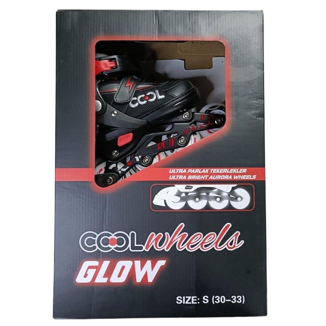 Paten, Furkan Toys, Cool Wheels Glow Axion Paten Kırmızı/S 30-33 FR38323